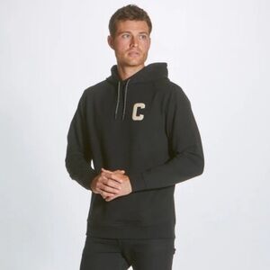 Cuts Clothing Black Hoodie with Cream 'C' Patch